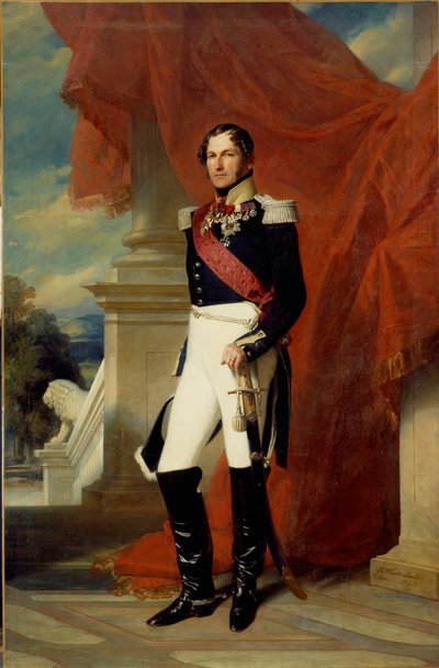 Retrato de cuerpo entero de Leopoldo I (1790-1865), Rey de los Belgas de Franz Xaver Winterhalter
