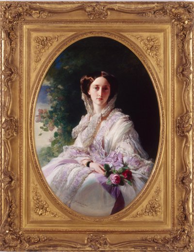 Retrato de la Gran Duquesa Olga Nikolaevna de Rusia 1822-1892, Reina de Wurtemberg, 1856 de Franz Xaver Winterhalter