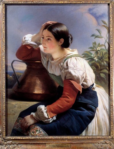 Retrato de un joven italiano en el pozo de Franz Xaver Winterhalter