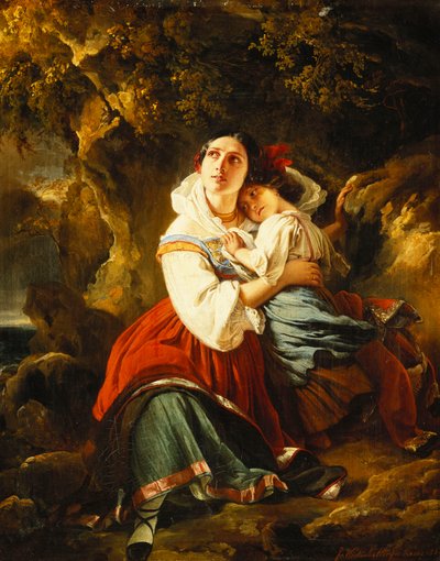 La tormenta que se aproxima, 1834 de Franz Xaver Winterhalter