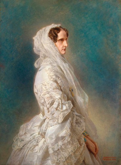Retrato de la Emperatriz Alexandra Fyodorovna Charlotte de Prusia, 1856 de Franz Xaver Winterhalter