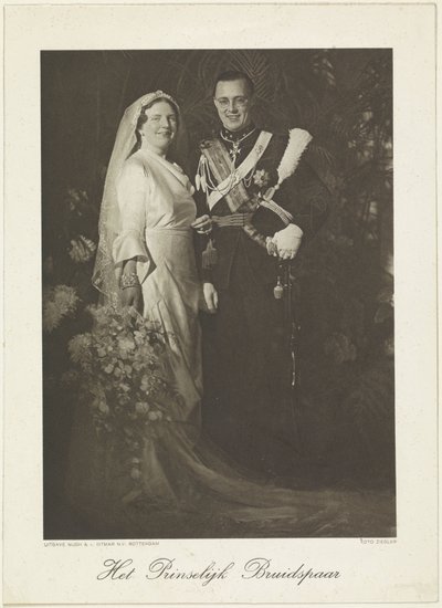 Retrato de Juliana, Reina de los Países Bajos, y Bernhard van Lippe-Biesterfeld de Franz Ziegler
