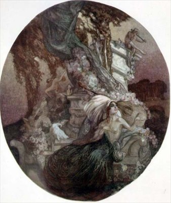 Mujer con perlas de Franz von Bayros (1866 1924)