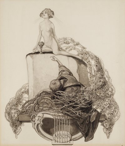 Ex Libris Walther y Amelia Fahrenhorst de Franz von Bayros