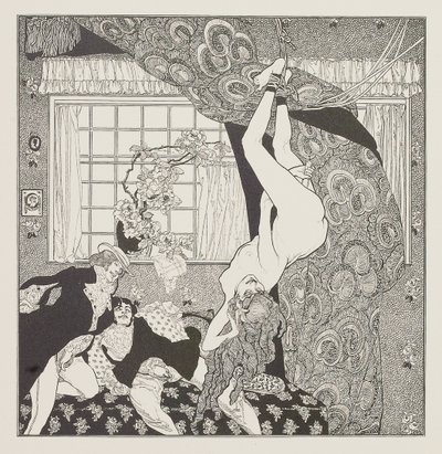 Ilustración para los Cuentos en el Tocador por Choisy Le Conin de Franz von Bayros