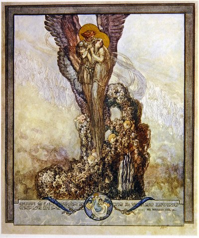 Ilustración de la Divina Comedia de Dante, Paraíso, Canto XXIII, 1921 de Franz von Bayros