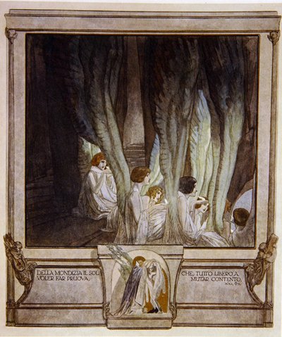 Ilustración de la Divina Comedia de Dante, Purgatorio, Canto XXI: 62, 1921 de Franz von Bayros