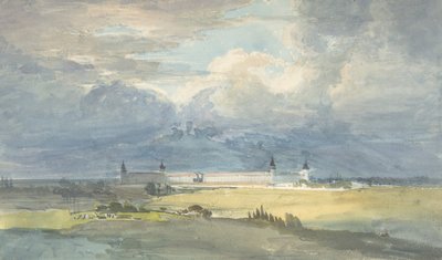 Paisaje con un Gran Edificio, 1818-83 de Franz von Hauslab