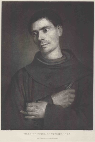 Retrato de un monje franciscano de Franz von Lenbach