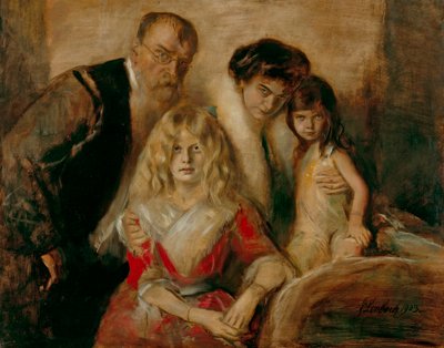 Franz von Lenbach con su esposa e hijas de Franz von Lenbach