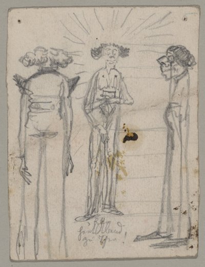 Caricatura gira jardines altar Persona de Franz von Lenbach