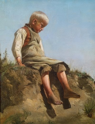 Niño al sol. 1860 de Franz von Lenbach