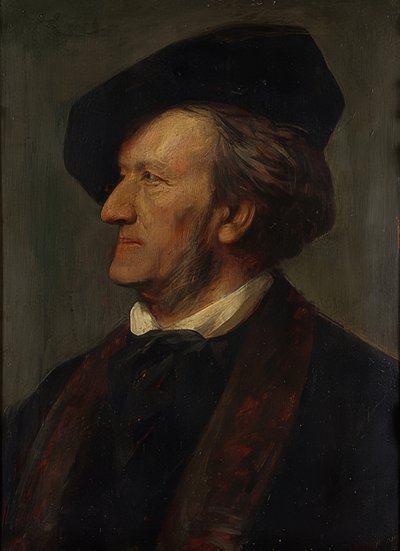 Retrato del compositor Richard Wagner (1813-1883). 1871 de Franz von Lenbach