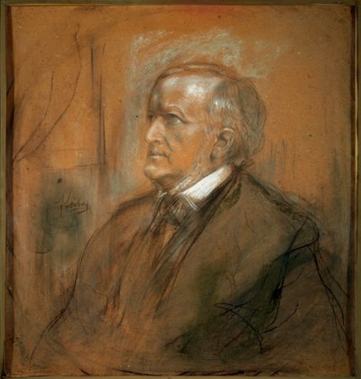 Retrato del compositor Richard Wagner, 1868 de Franz von Lenbach