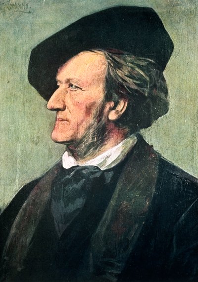 Richard Wagner 1813-1883, compositor, director y ensayista alemán, finales del siglo XIX de Franz von Lenbach