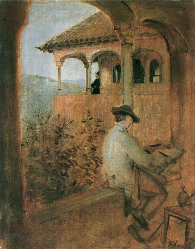 Tocador de la Reina en la Alhambra de Granada de Franz von Lenbach