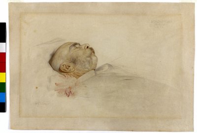 El emperador Francisco José I en el lecho de muerte de Franz von Matsch