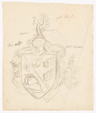 Diseño para un escudo familiar. de Franz von Matsch