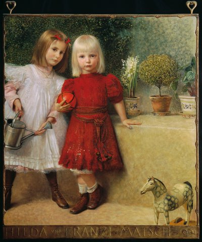 Hilda y Franzi von Matsch, hijos del artista de Franz von Matsch
