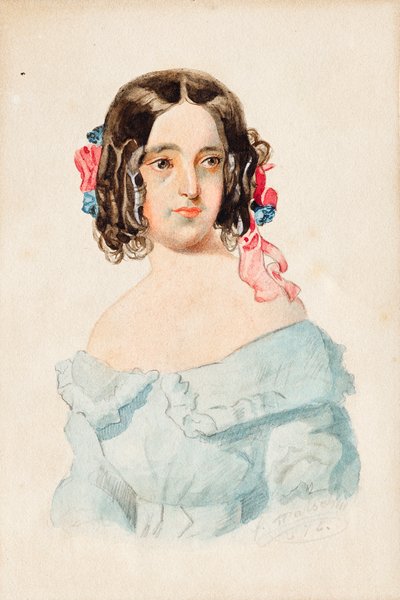 retrato de niña de Franz von Matsch
