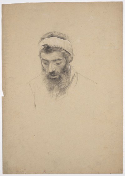 Estudio de un hombre barbudo de Franz von Matsch