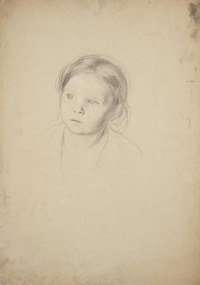Estudio de la cabeza de una niña de Franz von Matsch