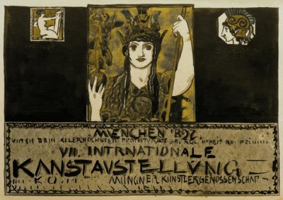 F. v. Stuck, Diseño de cartel 1897 de Franz von Stuck
