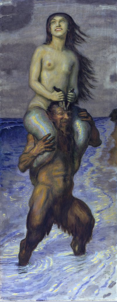 Fauno y sirena de Franz von Stuck