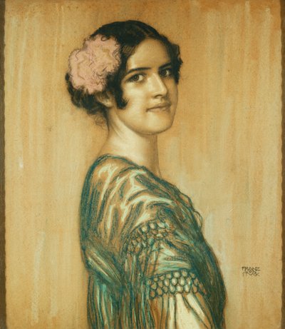 Retrato de Mary, la hija del artista, como una dama española de Franz von Stuck