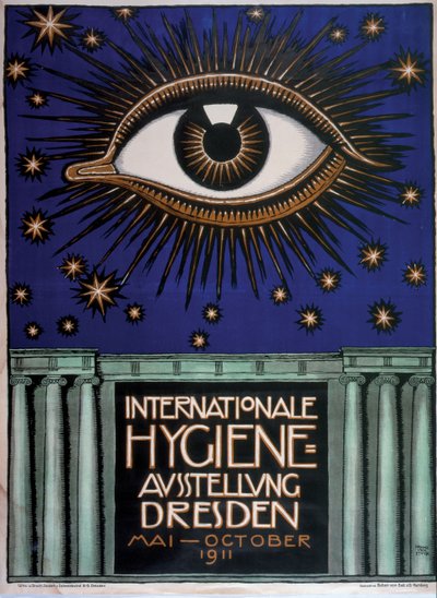 Póster para la Primera Exposición Internacional de Higiene de 1911, 1911 de Franz von Stuck