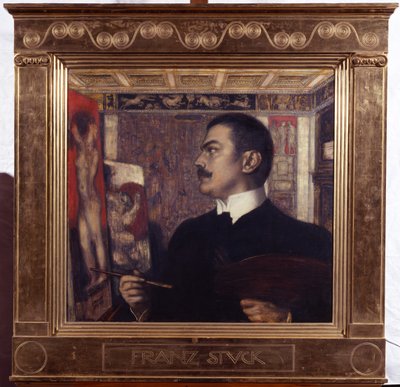 Autorretrato ante el caballete de Franz von Stuck