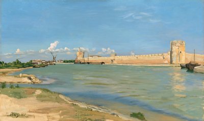 Las murallas occidentales en Aigues-Mortes de Frédéric Bazille