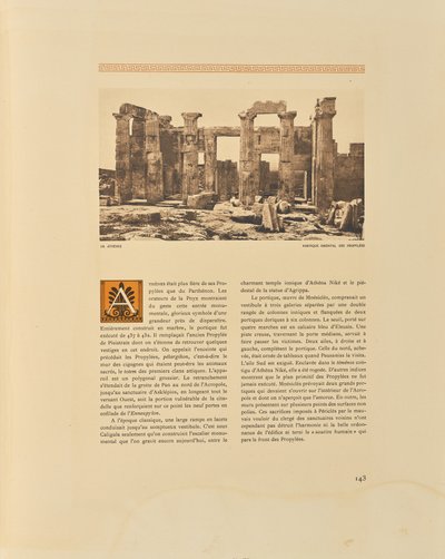 Atenas. Pórtico oriental de los Propileos de Frédéric Boissonnas