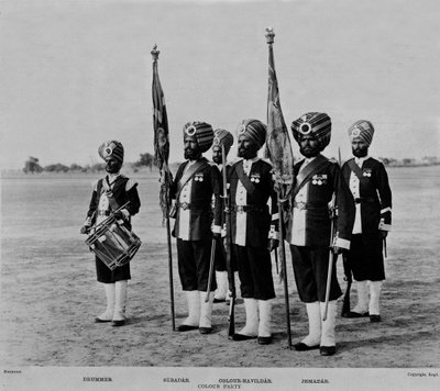 Grupo de Color del 45º Regimiento de Infantería de Bengala (Sikh de Rattray) de Fred Bremner
