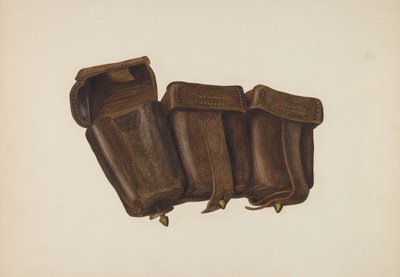 Estuche de cartuchos de cuero de Fred Hassebrock