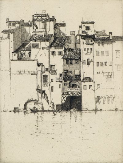 En el Arno, siglo XX (grabado) de Fred Richards