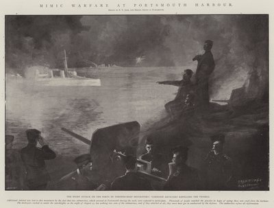 Guerra simulada en el puerto de Portsmouth de Fred T. Jane