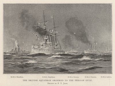 El escuadrón británico ordenado al Golfo Pérsico de Fred T. Jane