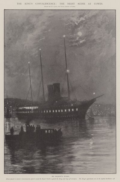 La Convalecencia del Rey, la Escena Nocturna en Cowes de Fred T. Jane