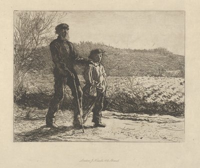 Un hombre ciego Los caminantes de Fred Walker