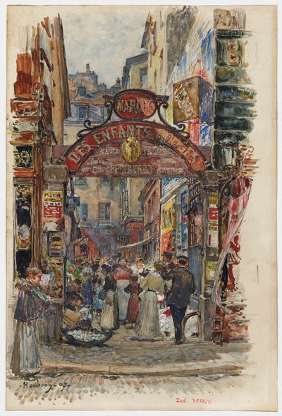 Entrada del Mercado de los Niños Rojos, 39, rue de Bretagne de Frederic Anatole Houbron