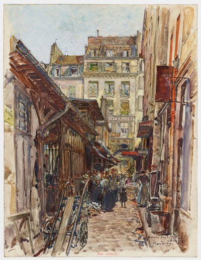 Interior del Mercado de los Niños Rojos de Frederic Anatole Houbron
