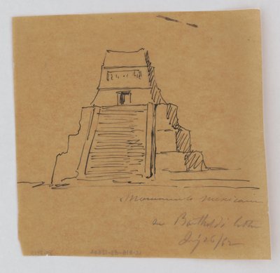 Boceto de elevación para el pedestal de la Estatua de la Libertad, Nueva York de Frederic Auguste Bartholdi