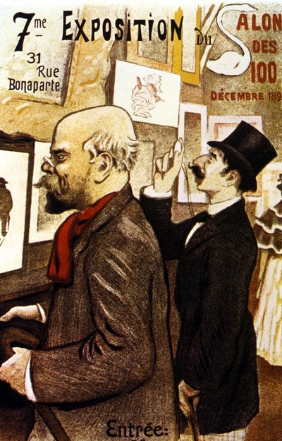 Cartel de la 7ª Exposición del Salón de los 100. Diciembre de 1894. Paul Verlaine. de Frederic Auguste Cazals