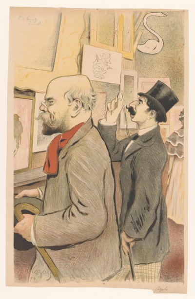 Verlaine y un desconocido ver impresiones de Frederic Auguste Cazals