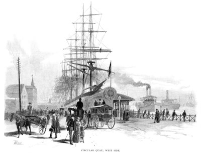 Circular Quay, lado oeste, Sídney, Nueva Gales del Sur, Australia de Frederic B. Schell