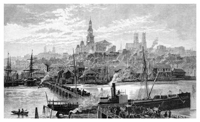 Puerto Darling, desde Pyrmont, Sídney, Nueva Gales del Sur, Australia, 1886 de Frederic B. Schell