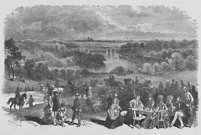 Vista desde la Mansión Belmont, Fairmount Park, 1883 de Frederic B. Schell