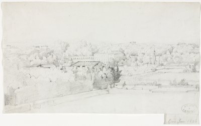 View of the Villa Borghese and its Orangerie from the Villa Medici de Frederic Bourgeois de Mercey