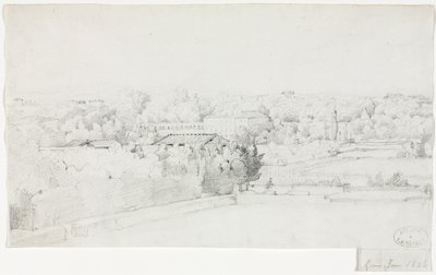 Vista de la Villa Borghese y su Orangerie desde la Villa Medici, 1826 de Frederic Bourgeois de Mercey